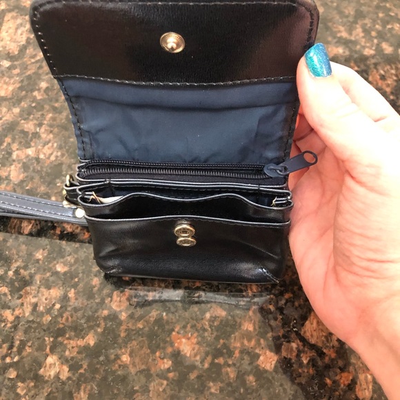 Roots Metallic Navy Wristlet Wallet - Picture 6 of 6